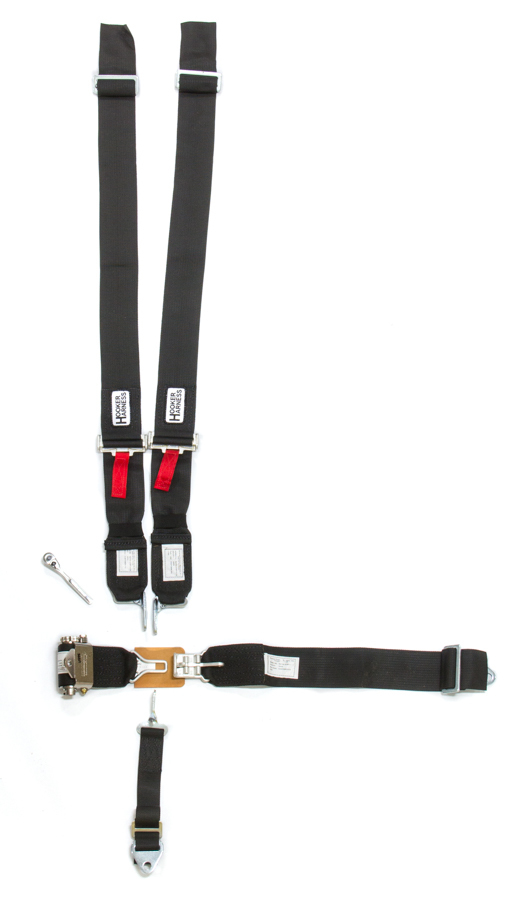 [HRH52000] Hooker Harness - 5-Pt Harness System Ll Usd Ratchet Adj Black