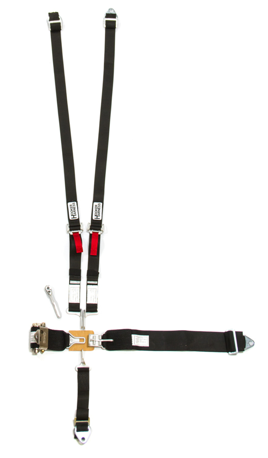 [HRH52100] Hooker Harness - 5-Pt Harness System Hans Ll Usd Ratchet Adj Black