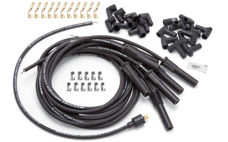 [EDE22700] Edelbrock - Max Fire Plug Wire Set W/Str Flex Boots Black