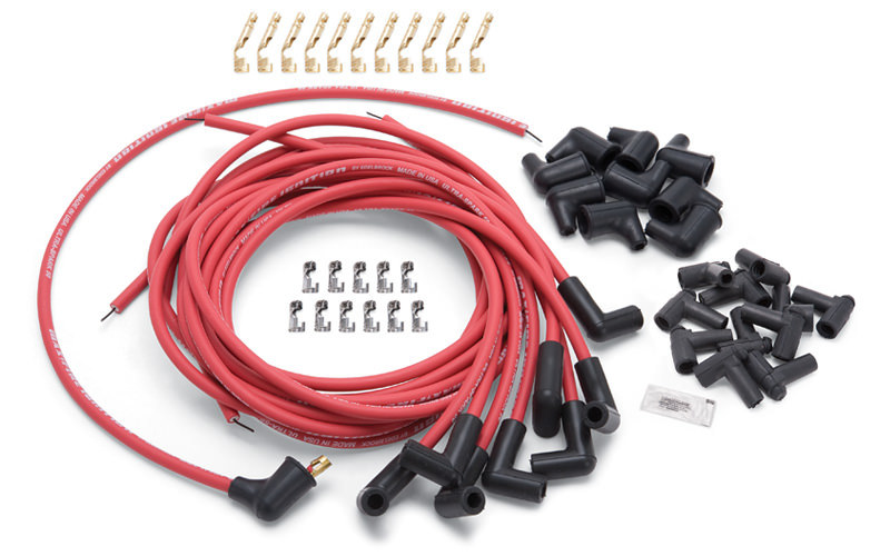 [EDE22711] Edelbrock - Max Fire Plug Wire Set w/HEI 90 Degree Red