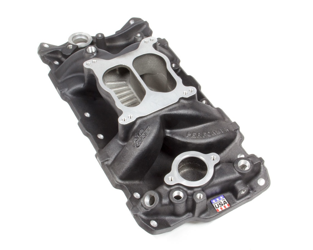 [EDE26013] Edelbrock - SBC Performer Air Gap Manifold - 262-400 Black