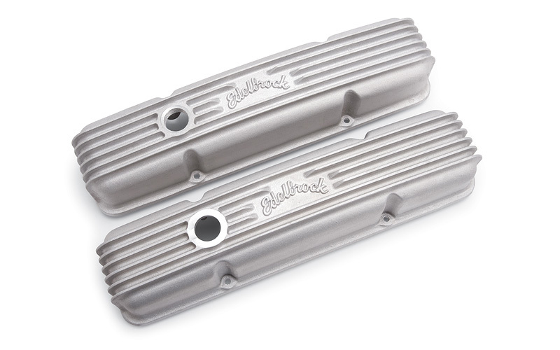 [EDE41449] Edelbrock - Valve Cover Kit Classic Finned SBC 59-86