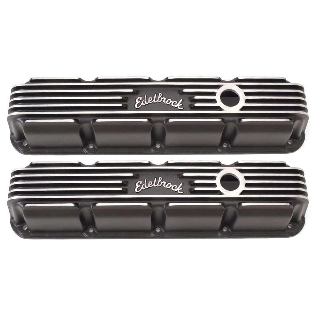 [EDE41773] Edelbrock - SBM Classic Finned V/C's - Black