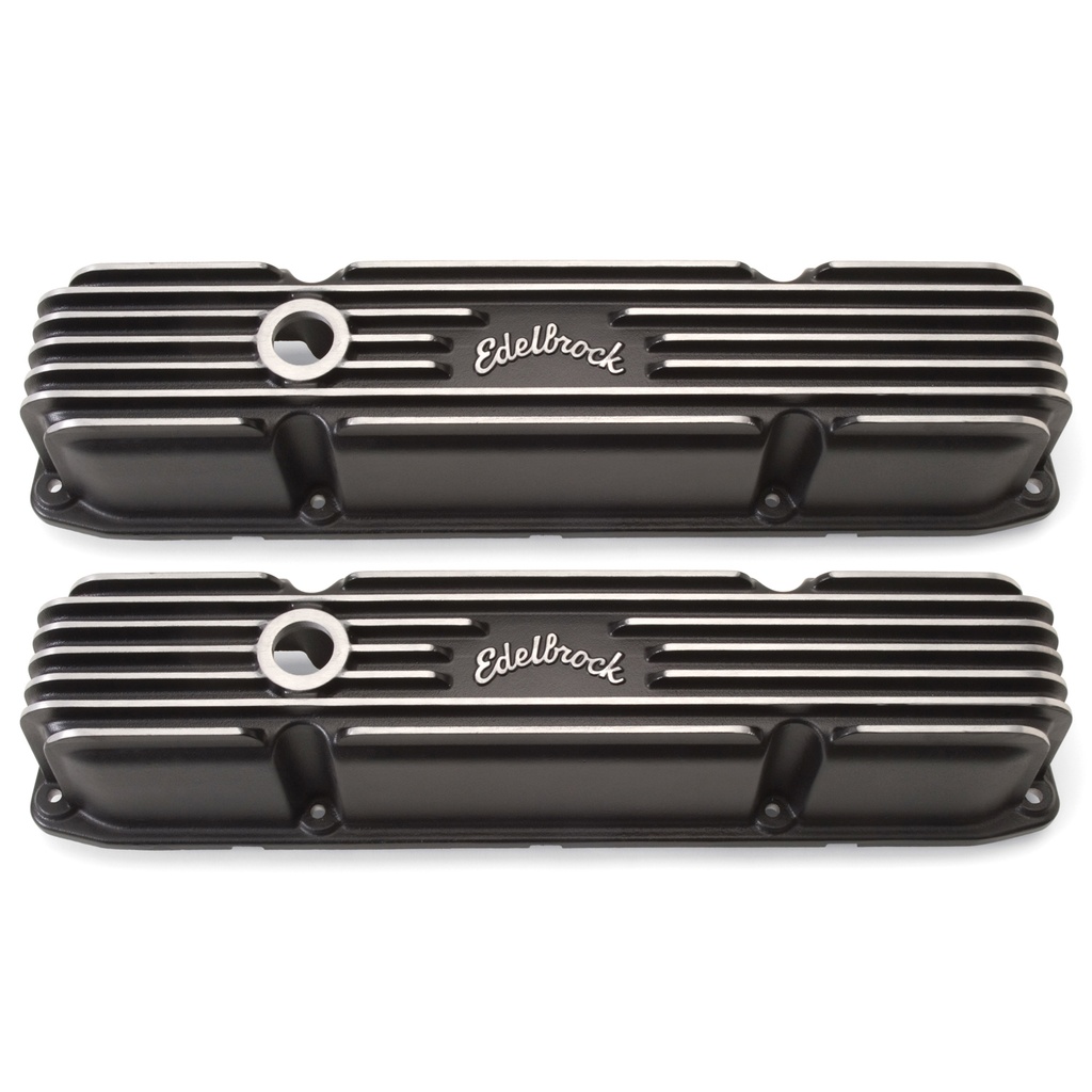 [EDE41923] Edelbrock - BBM Classic Finned V/C's - Black