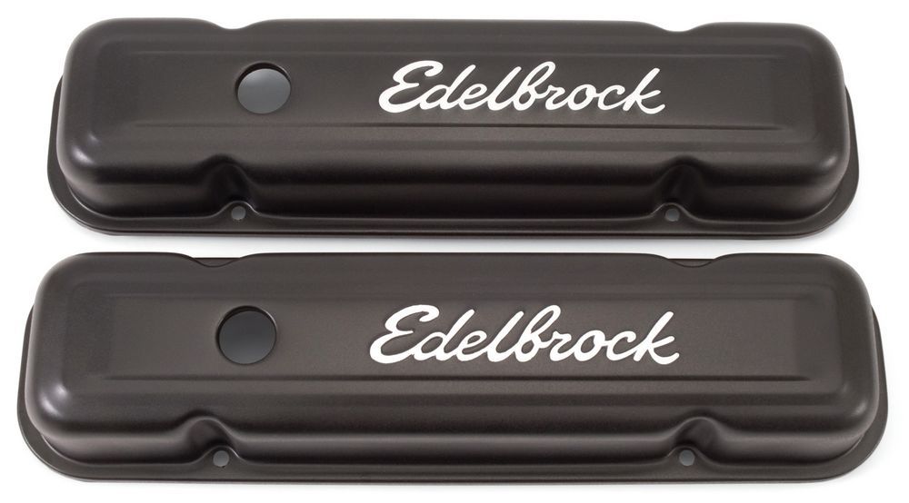 [EDE4453] Edelbrock - Valve Cover Kit Pontiac V8 Signature Series Blk