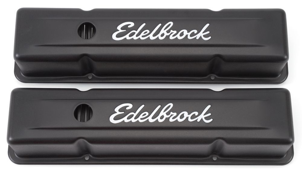 [EDE4643] Edelbrock - Valve Cover Kit SBC Signature Series Black