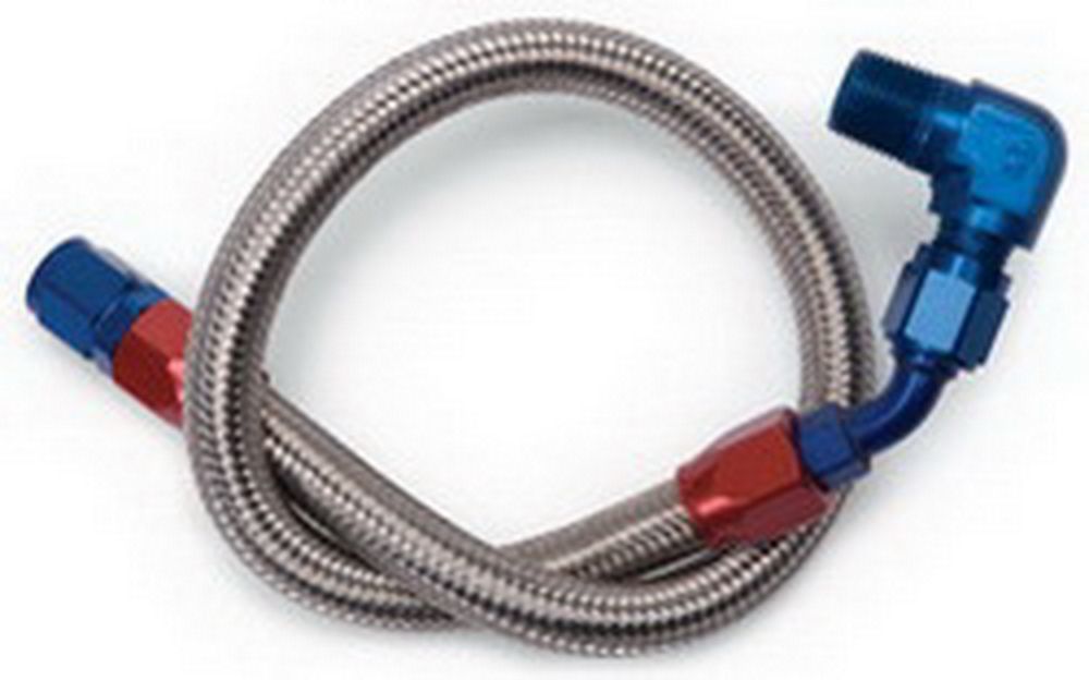 [EDE8124] Edelbrock - BBC S/S Braided Fuel Line Kit