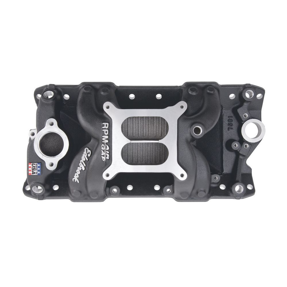 [EDE75013] Edelbrock - SBC Performer RPM A/G Manifold - Black Finish
