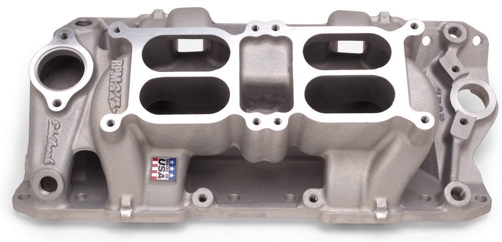 [EDE7525] Edelbrock - SBC Dual Quad Air Gap Intake Manifold