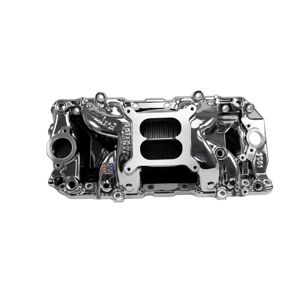[EDE7561-CP] Edelbrock - BBC RPM Air Gap Intake Manifold - Oval Port