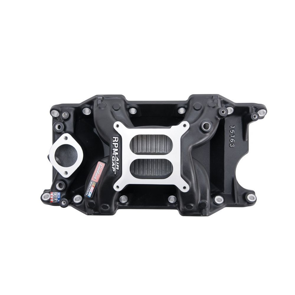 [EDE75763] Edelbrock - SBM Performer RPM A/G Manifold - Black Finish