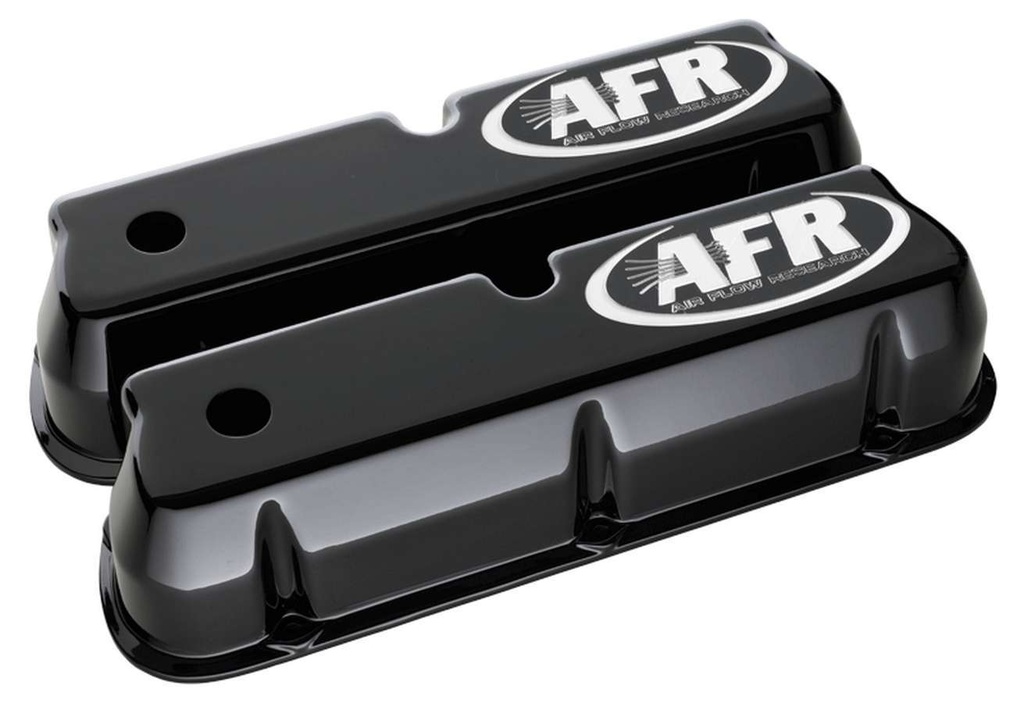[AFR6715] Air Flow Research - Sbf Tall Alum Valve Cvr Black W/Afr Logo