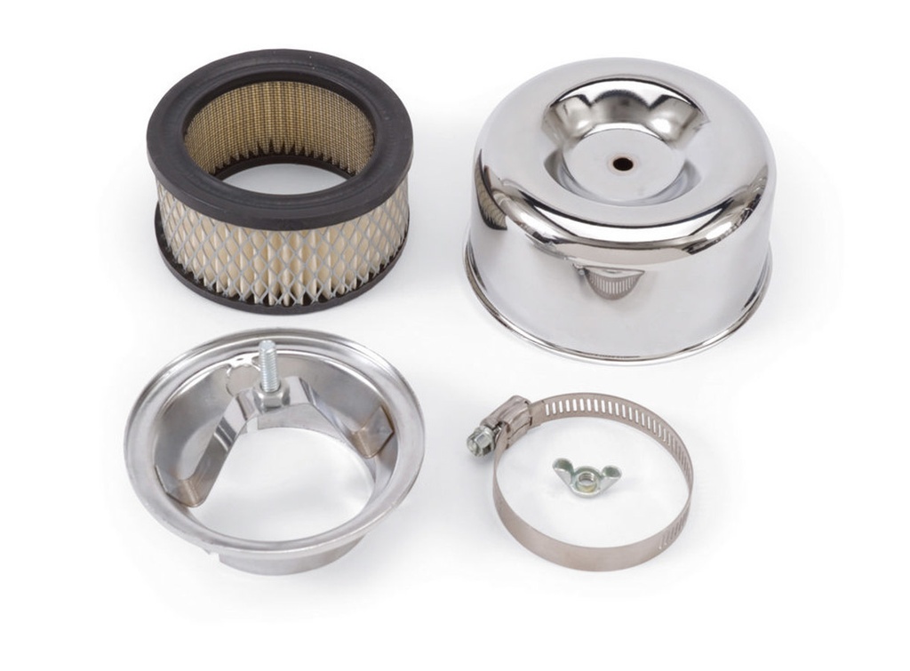 [EDE1202] Edelbrock - Chrome Round A/C - 94 2bbl. Carb