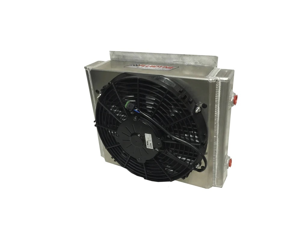 Fluidyne Performance - Transmission Cooler W/ Fan Dbl Pass