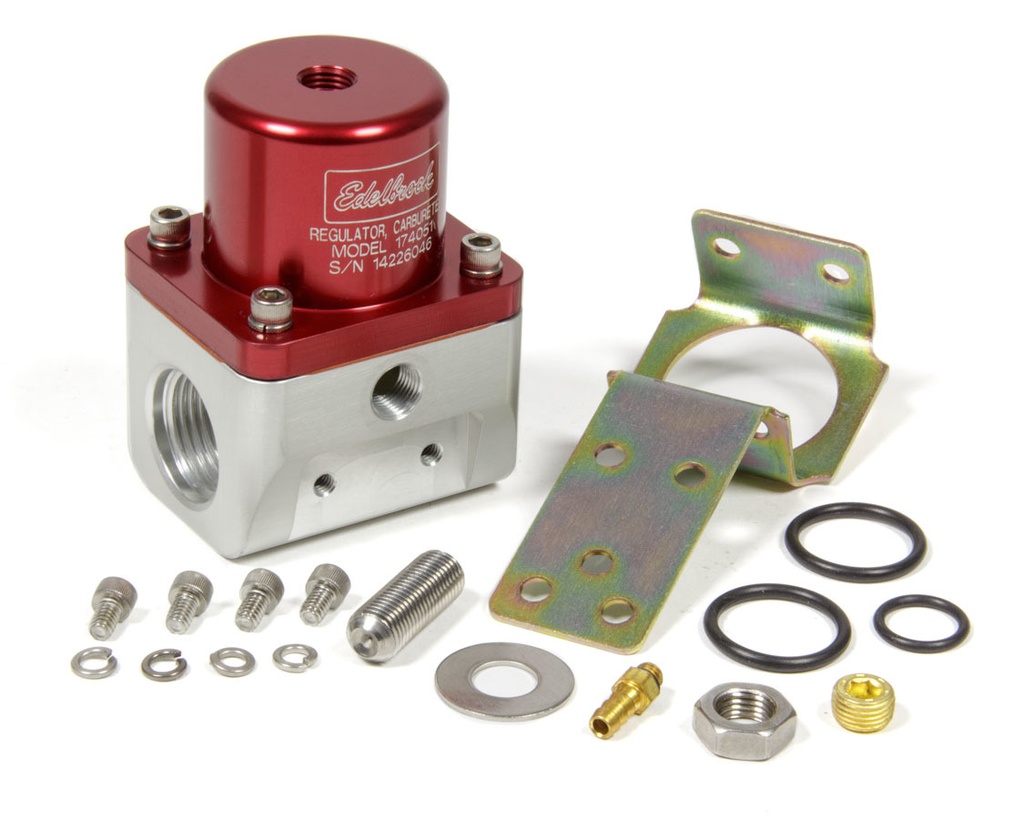 [EDE174051] Edelbrock - Fuel Pressure Regulator Bypass Style 180GPH Red