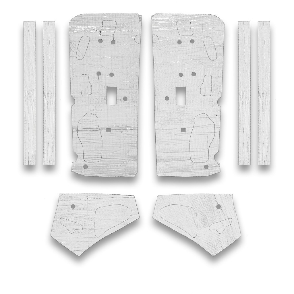 [FTLTABZ6014] Flatline Barriers - 71-73 Ford Mustang Coupe Door Insulation Kit