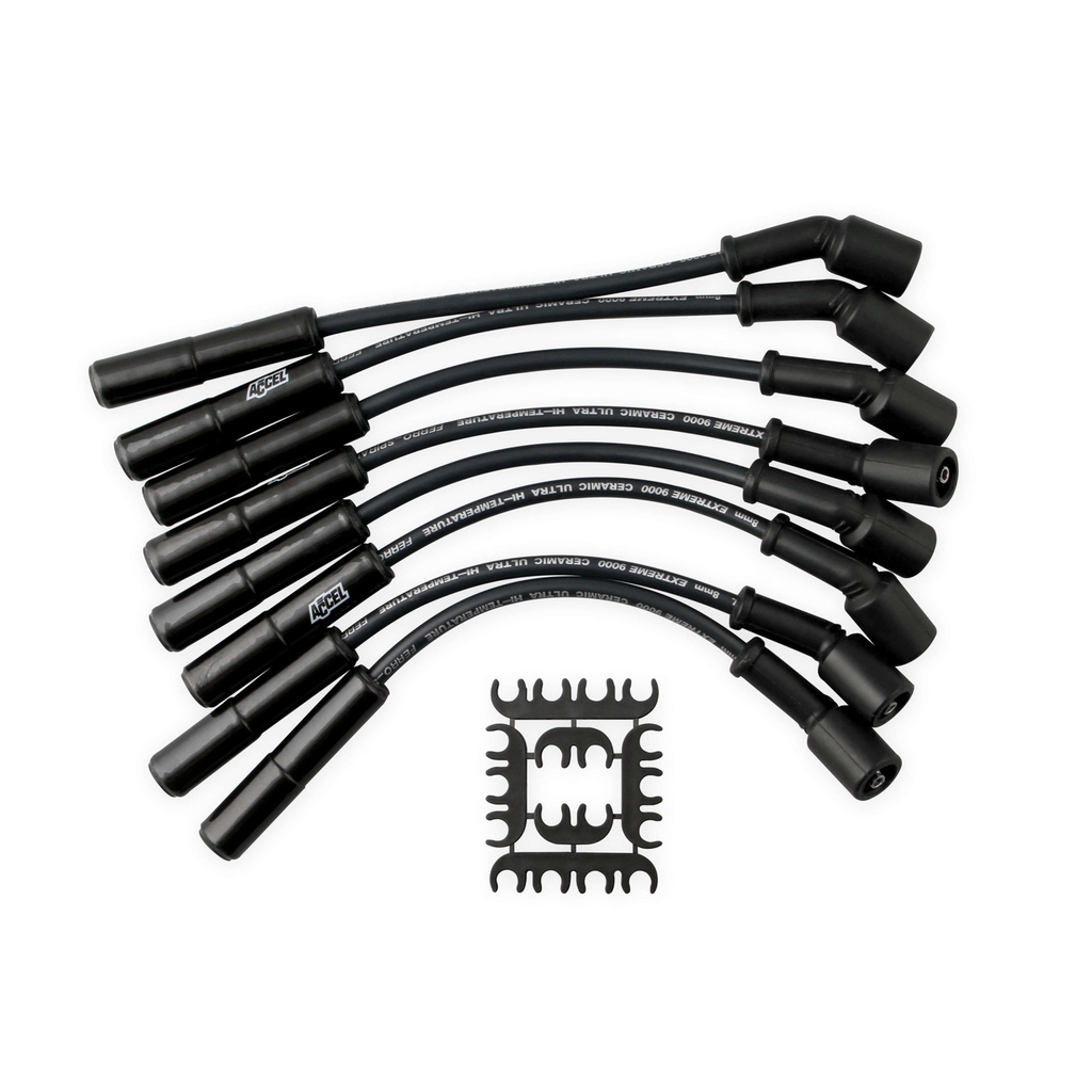 [ACL9059CK] Accel - X9000 Spark Plug Wire Set GM LS 11in Long Blk