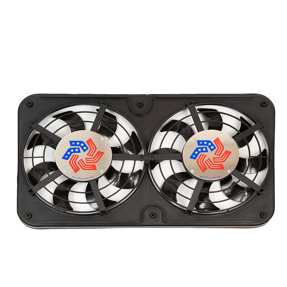 [FLE105422] Flex-A-Lite - Dual 12-1/8in Lo Profile puller Fan w/o Controls