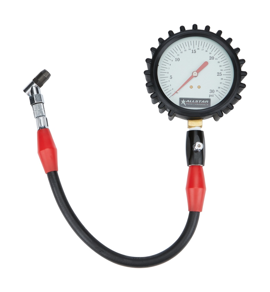 Allstar Performance - Tire Pressure Gauge 0-30 PSI 4in Glow