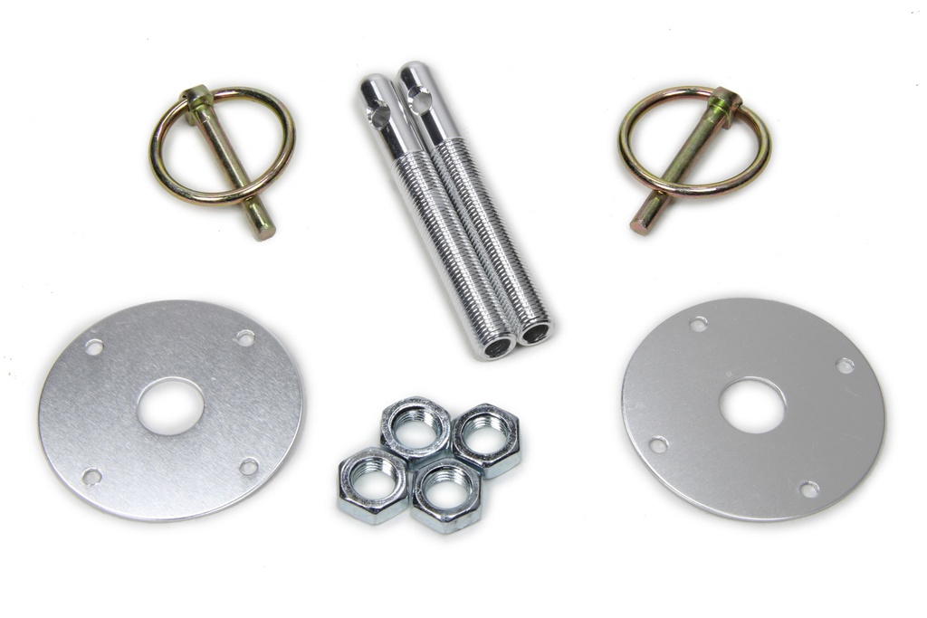 [FIV10001-34033] FIVESTAR - Hood Pin Kit 3/8in Alum Silver 2-pack