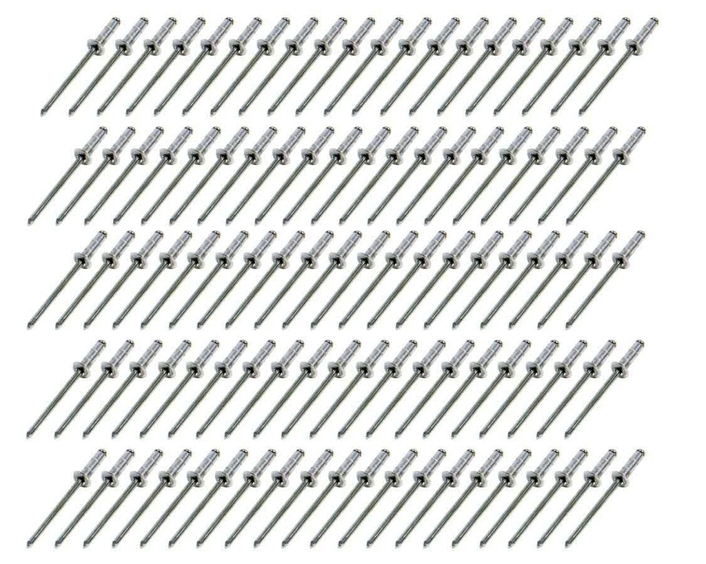[FIV815-100S] FIVESTAR - Small Head Rivet Silver 100pc 1/8in