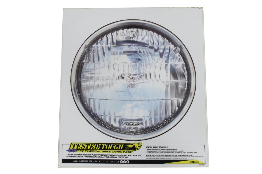 [FIVH00-410S] Fivestar - Univer. Headlight Decal 6.00in Diameter
