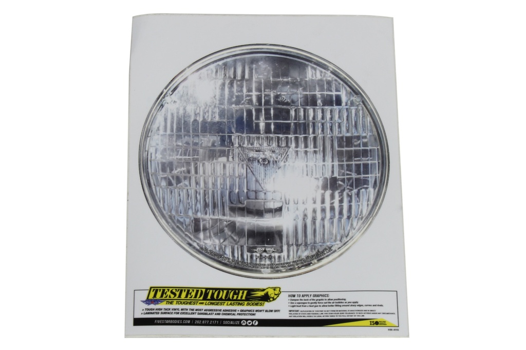[FIVH00-411S] Fivestar - Univer. Headlight Decal 7.25in Diameter