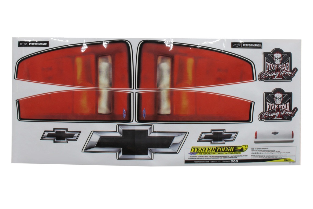 [FIVT230-450-ID] Fivestar - Chevy Pkup Taillight Truck Decal Stickers