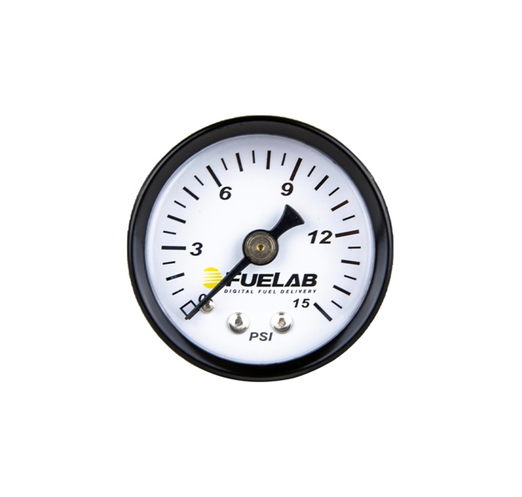 [FLB71502] Fuelab Fuel Systems - Fuel Pressure Gauge Carb 0-15psi