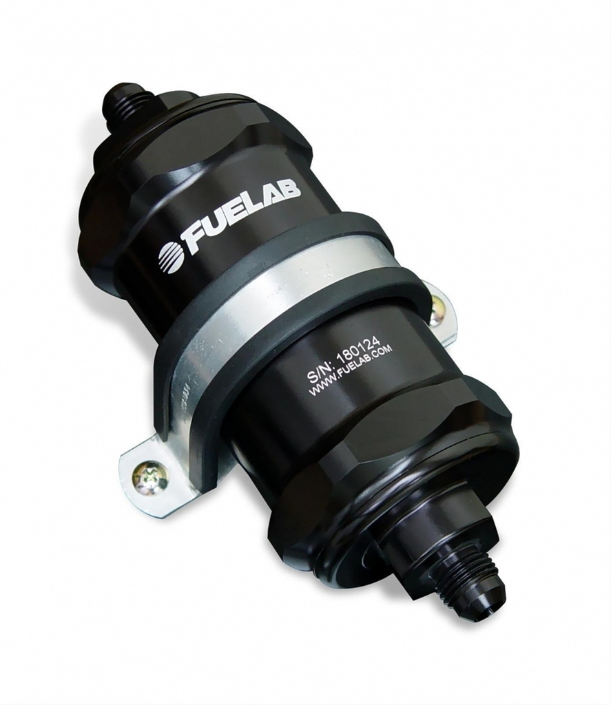 [FLB81832-1] Fuelab Fuel Systems - Fuel Filter In-Line 3in 6 Micron Fiberglass 8AN