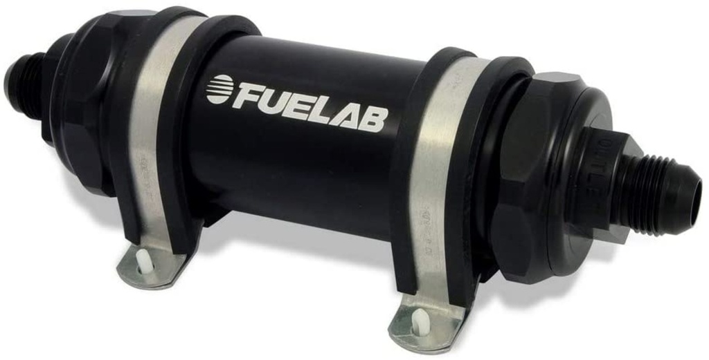 [FLB82801-1] Fuelab Fuel Systems - Fuel Filter In-Line 5in 10 Micron Paper 6AN