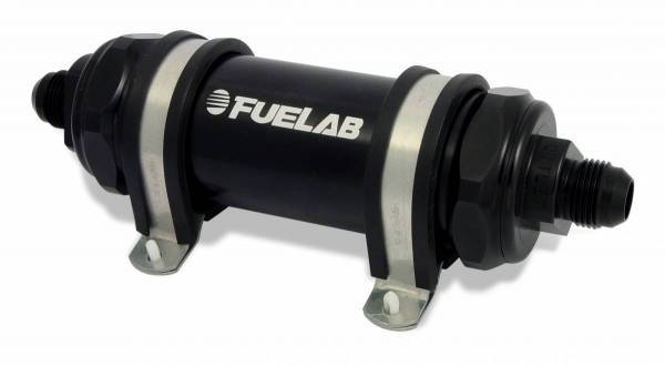[FLB82812-1] Fuelab Fuel Systems - Fuel Filter In-Line 5in 40 Micron Stainless 8an