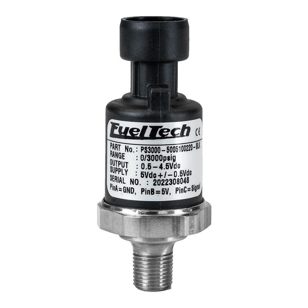 [FTH5005100021-BLK] Fueltech Usa - 0-300 Psi Pressure Sensor (Black Series)