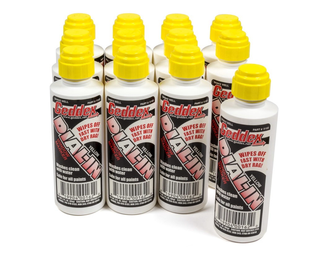 [GDX916B12] GEDDEX - Dial-In Window Marker Yellow Case 12x3oz
