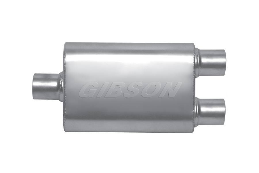[GIBBM0110] Gibson Exhaust - MWA 3.0in Center/3.0in Dual Oval Muffler Stainl