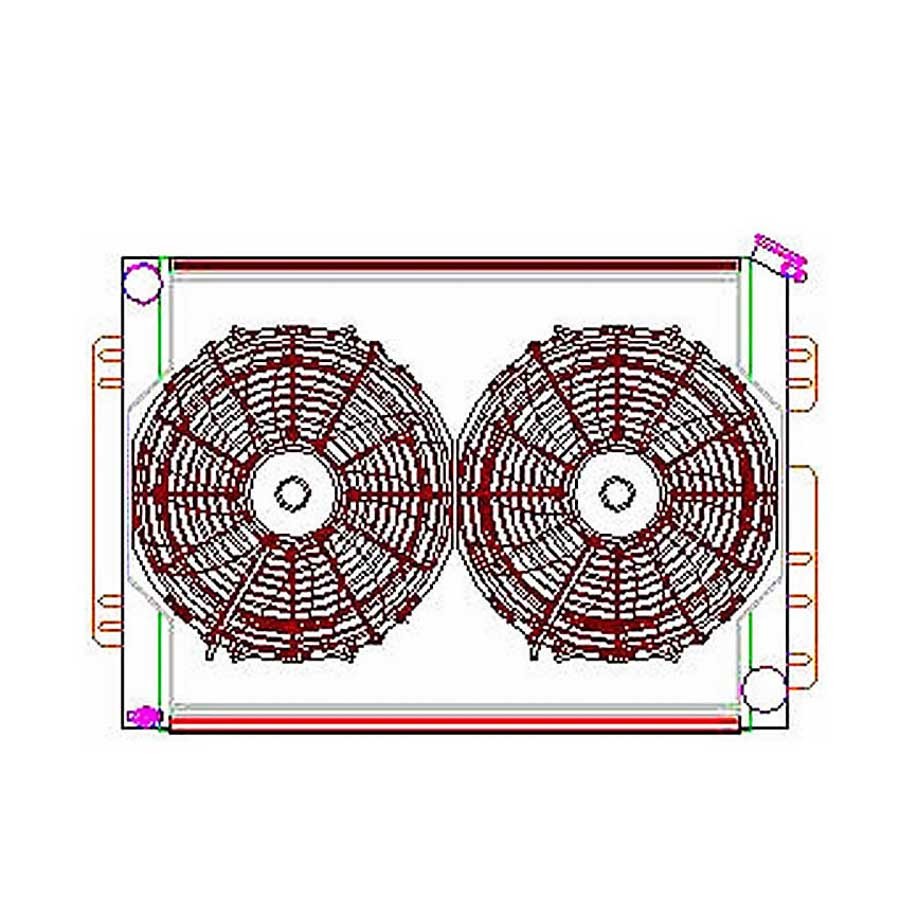 [GRICU00009] Griffin - Radiator Combo Unit GM A & F Body W/O Trans Clr