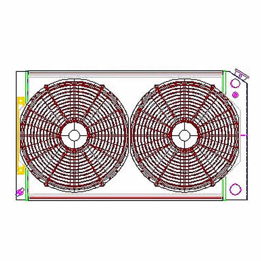 [GRICU70008LS] Griffin - Radiator Combo Unit GM A & G Body LS Swap