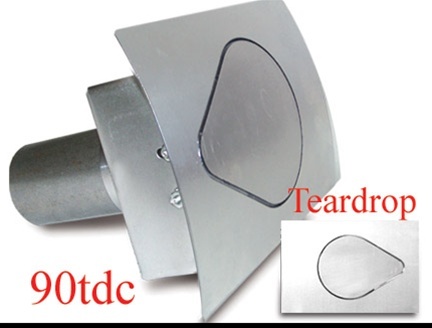 Hagan Street Rod Necessities - Teardrop Fuel Door Curved Surface