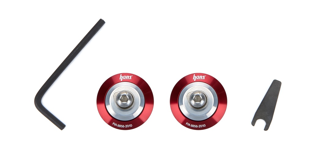 Hans - Hans Post Anchor Kit Red FIA 8859