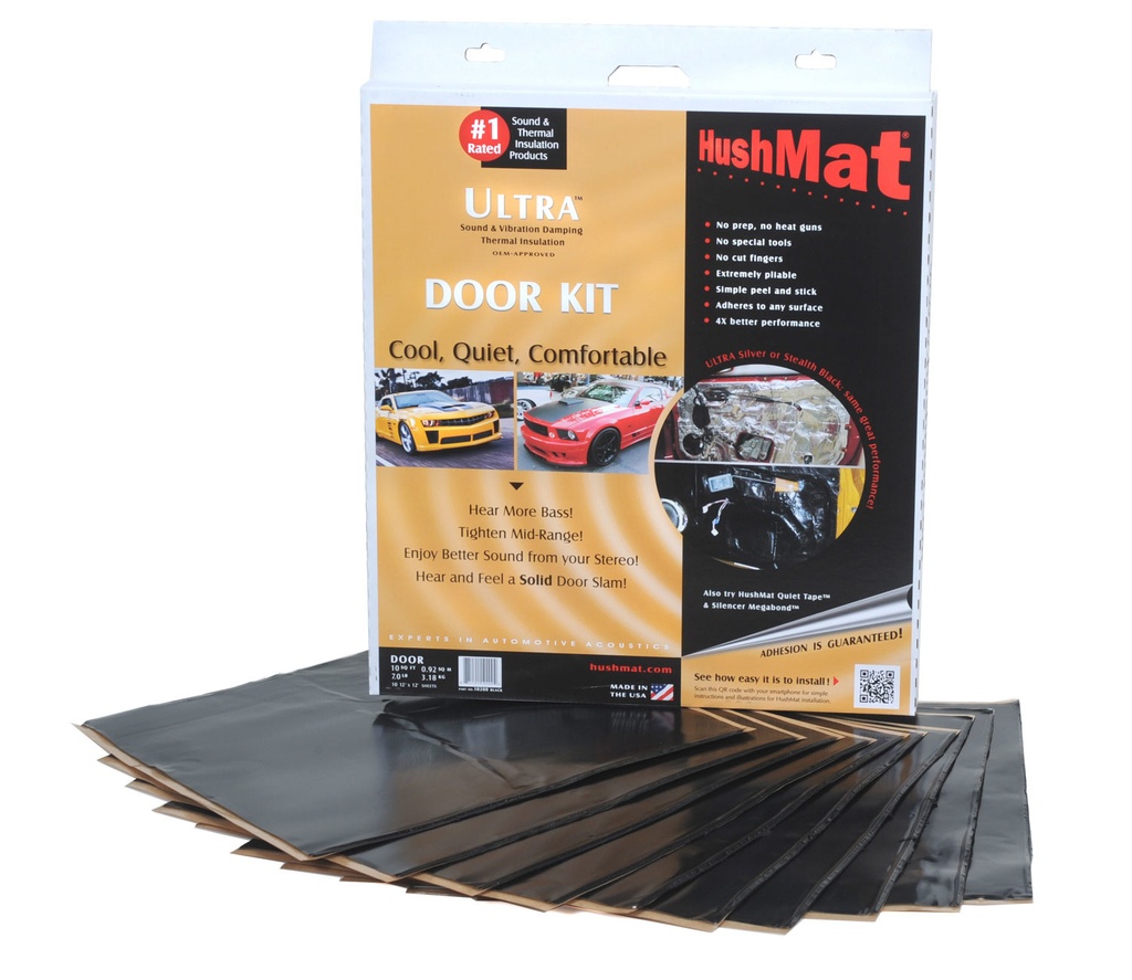 [HMT10200] Hushmat - Ultra Door Kit- 10 Pc 12in.X12in. Black
