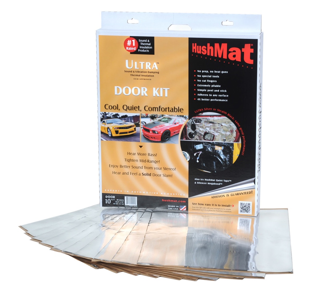[HMT10201] Hushmat - Ultra Door Kit- 10 Pc 12In.X12In. Silver