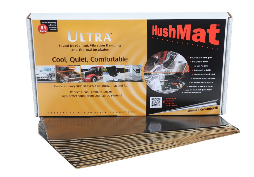 [HMT10400] Hushmat - Ultra Floor/Dash Kit- 20 Pc 12in.x23in. Black