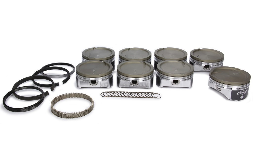 [ICNIC532CAKTS.030] Icon Pistons - LS 6.0/6.2L Dish Forged Piston/Ring Set 4.030