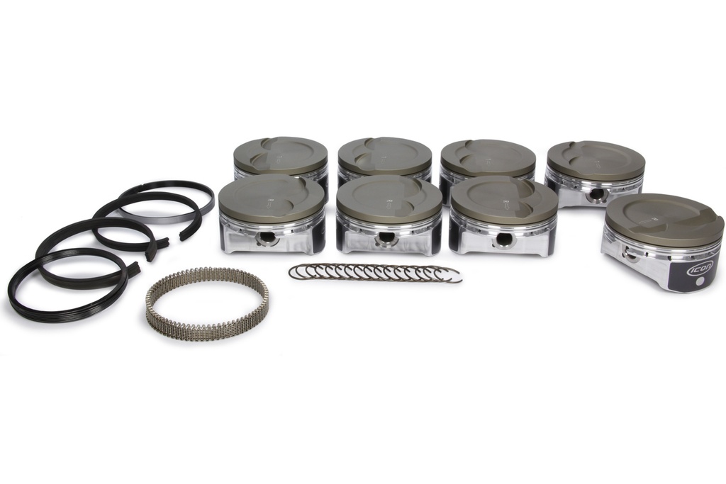 [ICNIC533CAKTS.010] Icon Pistons - Ls 6.0/6.2L Dish Forged Piston/Ring Set 4.010