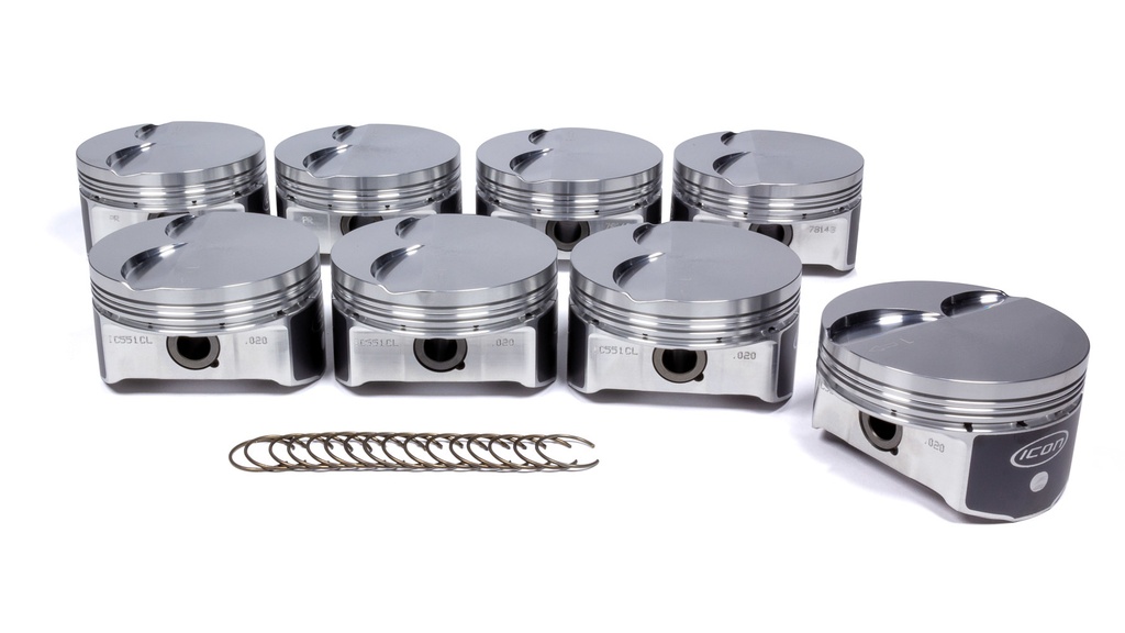 [ICNIC551C.030] Icon Pistons - LS 6.0L/6.2L FT Forged Piston Set 4.030 Bore