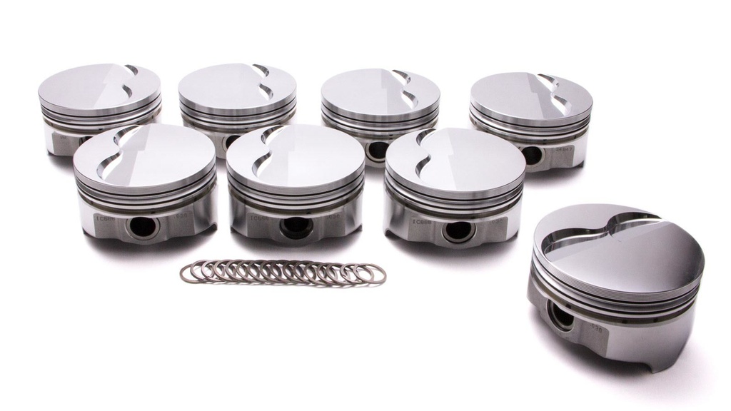 [ICNIC888.030] Icon Pistons - Pontiac 455 Forged F/T Piston Set 4.180 -5.5cc