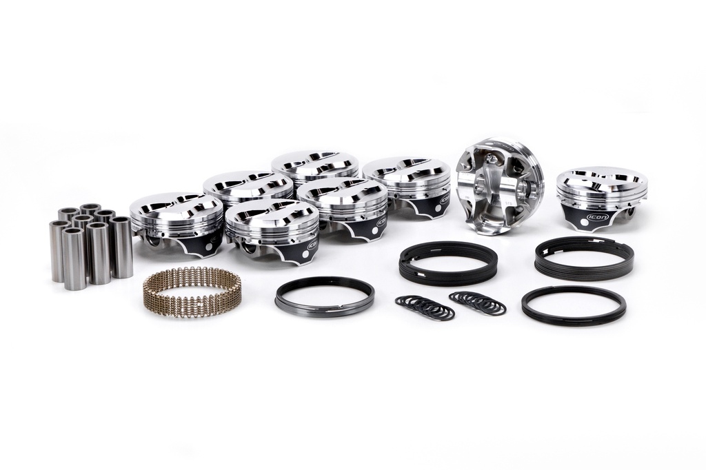 [ICNIC965.060] Icon Pistons - Sbc Domed Forged Piston Set 4.125 Bore +7.8Cc