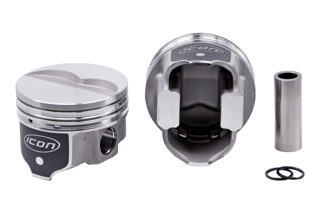 [ICNIC9953.030] Icon Pistons - Bbm Fhr Forged Piston Set 4.350 Bore -5.6Cc