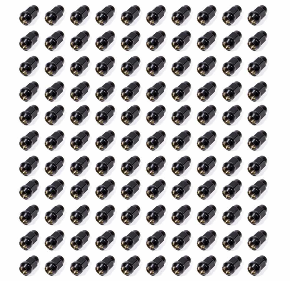 [GOR41188BC] Gorilla - 100 Lugnuts 1/2 Acorn Bulge 3/4in Hex Black