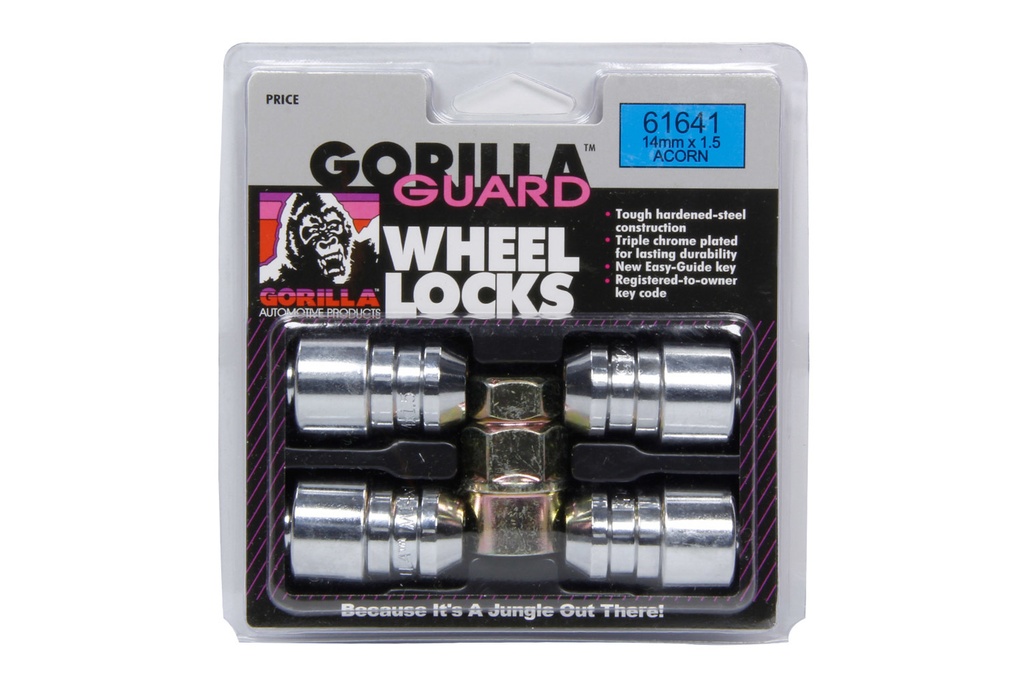 [GOR61641] Gorilla - 4 Gorilla Guard Locks Acorn 14mm x 1.50